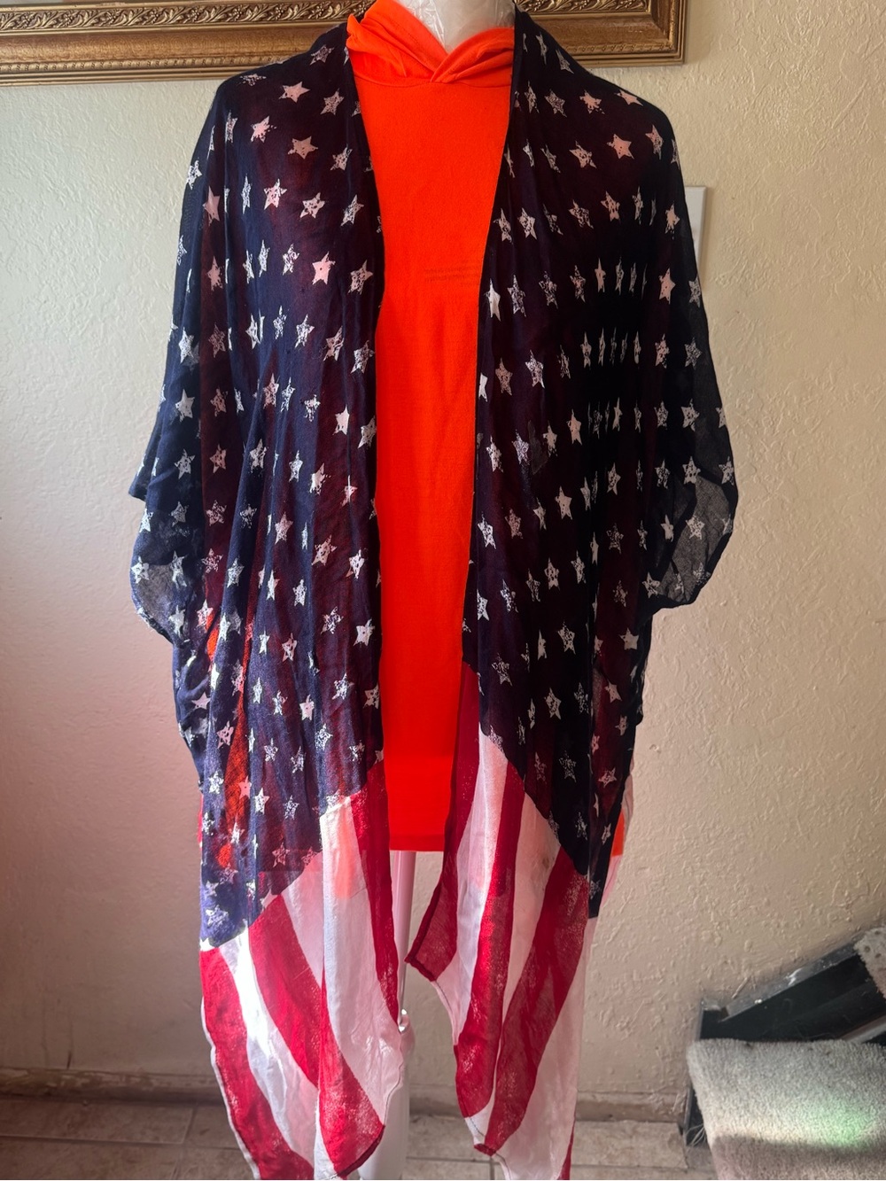 American Flag Star & Stripe vest Wrap - Red, White & Blue